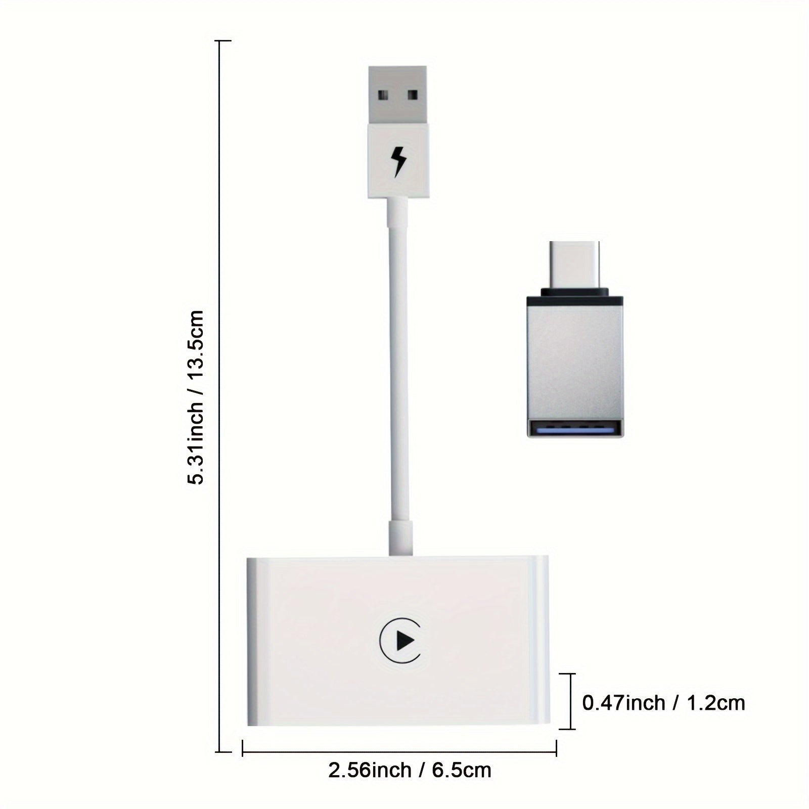Wireless CarPlay Adapter Wired to Wireless Plug & Play - Wireless 5.0, Auto Connect, Compatible with 600+ Cars (2016+), USB-Powered for iPhone iOS 10+, Carplay Wireless Adapter, Call Management, Compact Design, Highquality El