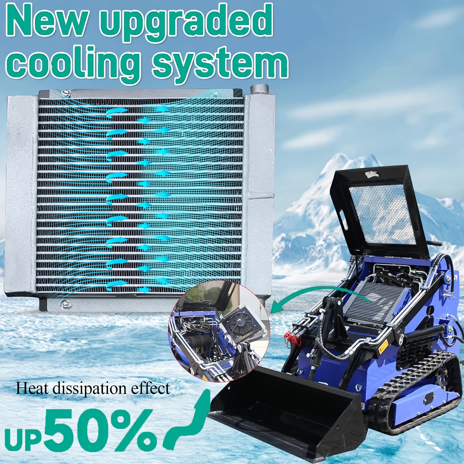 Free Shipping 23HP Stand-On Skid Steer Loader with Dual Bars, Radiator, Two Attachments, Tracks, EPA Engine for Tough Terrain and Garden Maintenance - Digger US Warehouse, Agricultural Machinery, Construction Equipment, Rugge