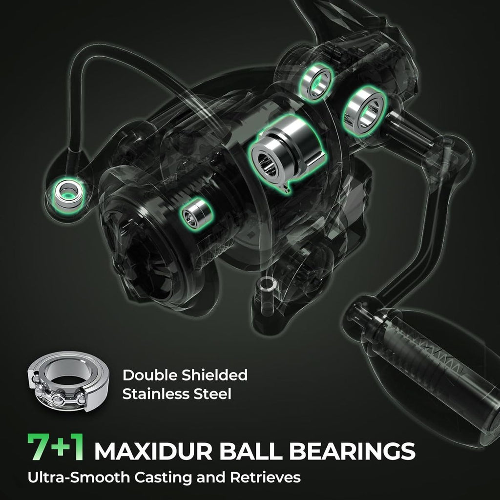 KastKing Spartacus II Twin-Tip Fishing Rod and Reel Combo, Spinning & Casting Combo, Fishing Poles and Reels Combo, KastFlex IM6 Graphite Blanks, 2pcs Rods with Extra Tip, Fishing Rod Cover, Mini Fishing Rod, Freshwater Fishi