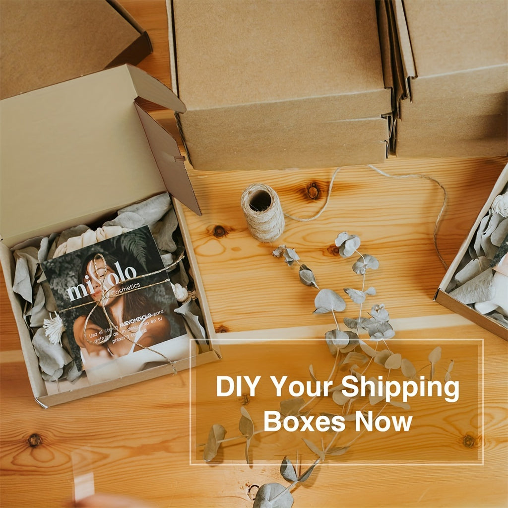 50pcs Brown Corrugated Mailer Boxes, 5.91x3.94x1.57inch, Triple Layer Extra Hard, Lid Included for Shipping Crafts, Electronics, Fragile Items - No Odor, Ideal for Small Businesses and Gift Packaging, Shipping Supplies | Neut