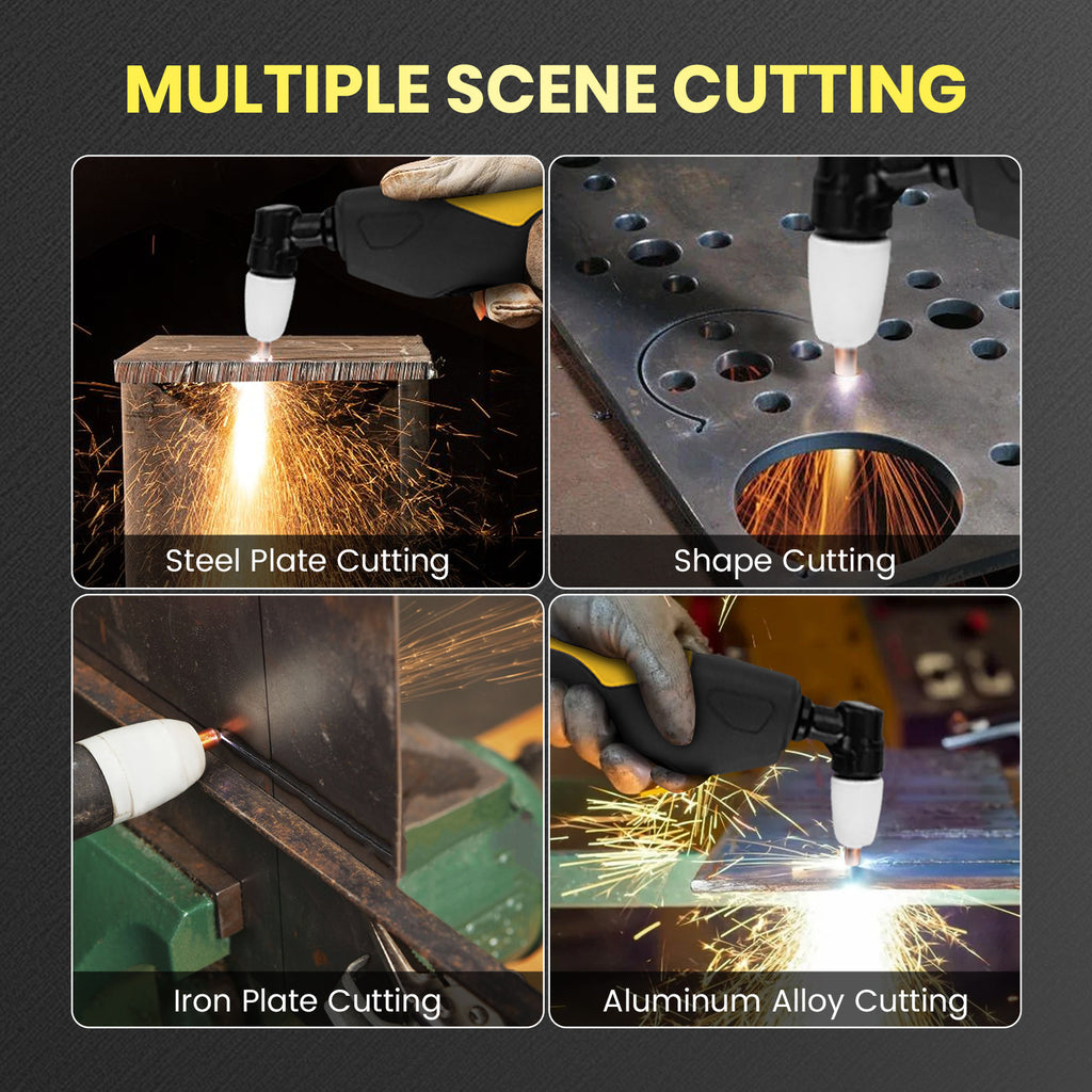 Plasma Cutter Welder MIG Welder Combo 6in1 with 65Pcs PT31 Plasma Cutting Torch Consumable, Gas MIG/Flux Core MIG/Spool Gun/Lift TIG/Stick/Plasma Cutting 110v/220v Aluminum MIG Welder Machine with Complete Welding Accessories