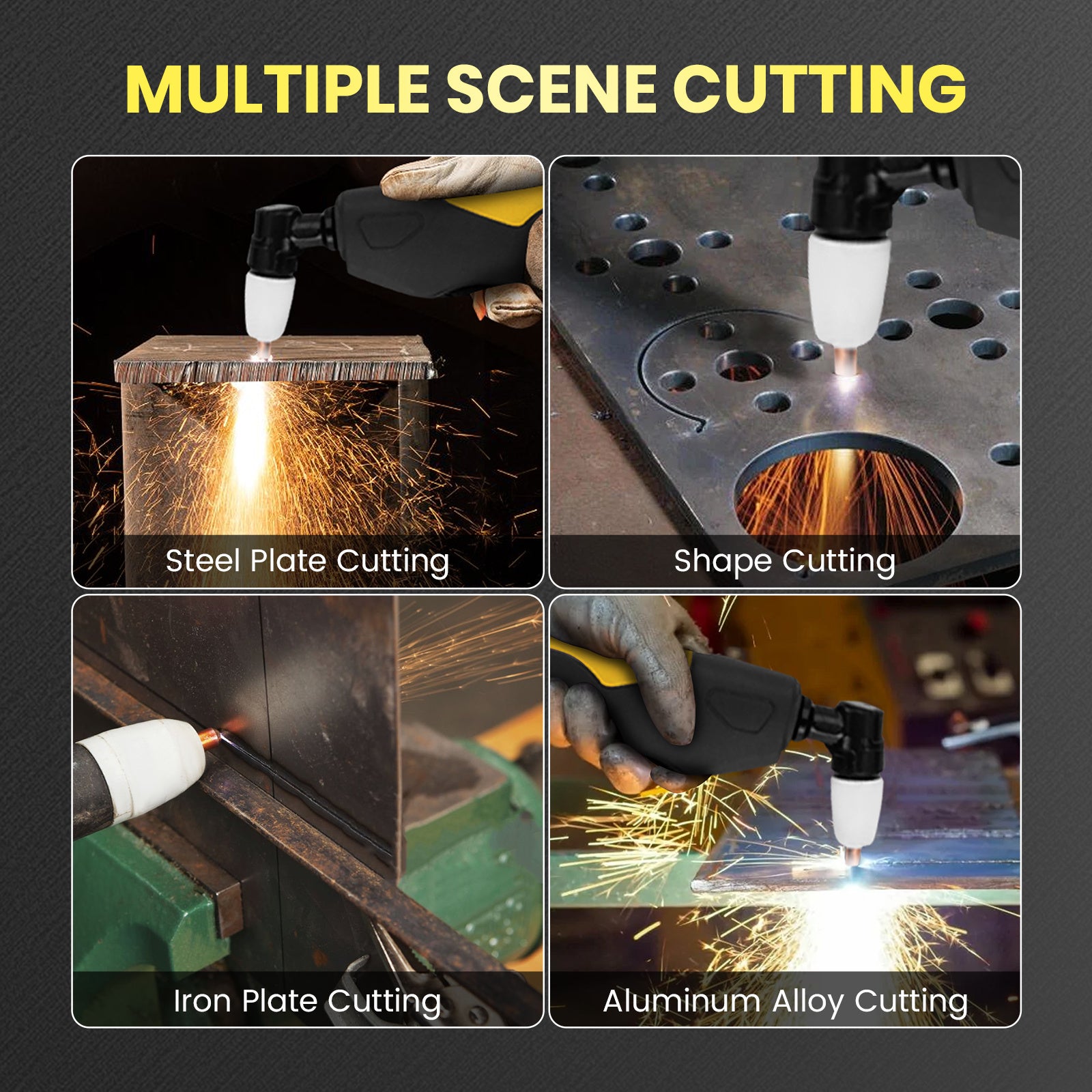 Plasma Cutter Welder MIG Welder Combo 6in1 with 65Pcs PT31 Plasma Cutting Torch Consumable, Gas MIG/Flux Core MIG/Spool Gun/Lift TIG/Stick/Plasma Cutting 110v/220v Aluminum MIG Welder Machine with Complete Welding Accessories