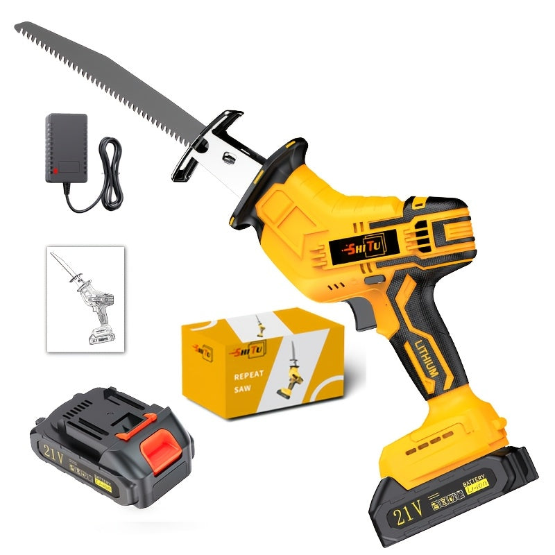 Lithium Electronics, Electric Cordless Saw, Cordless Saw Blade, Cordless Reciprocating Saw, Suitable For Home And Outdoor Use, Suitable For Electric Reciprocating Saw, Cutting Trees, PVC, Thin Wood Boards And Soft Metal Wood.