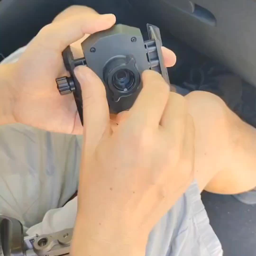 LRBH Aluminum Alloy Car Phone Mount with Adjustable Suction Cup & Metal Clamp Arm, 360° Rotatable Strong Grip for Video Recording, Vlog Shooting, Hands-Free Car Accessories, Car Phone Holder Mount, Geometric Pattern Design,