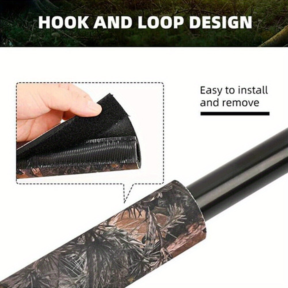 4pcs Camouflage Rubber Tree Stand Rail Pads, Durable & Easy to Install, for Deer Hunting Treestands, Ladder & Climbing Tripod Stands, Outdoor Hunting Gear | Blendable Environment | Cushioned Rail Pads, Bows for Deer Hunting