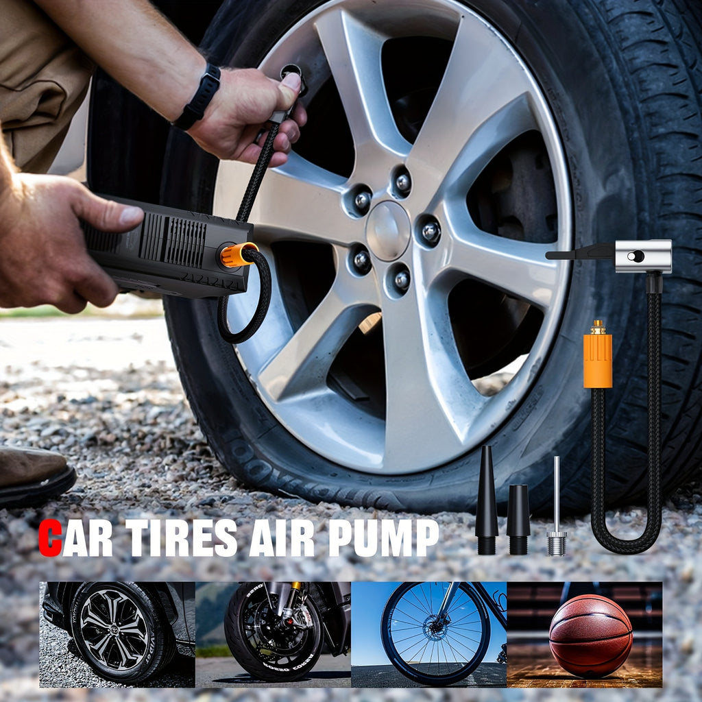 HPBS 5000A Portable Car Jump Starter with Air Compressor- 12V Battery Booster with 150 PSI Tire Inflator Air Pump for 12V Vehicles(Up to 2.11gal Gas And 1.72gal Diesel Engines), Car Jump Box with LED Light, Fast Charging USB