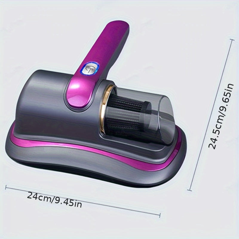 1pc Rechargeable Cordless Handheld Bed Vacuum Cleaner - Personal Care Electronics with Super Suction Power, UV Light, Washable Filter, 36V USB Powered, Deep Cleaning for Beds, Sofas, Pet Hair, Carpets - Includes 18650 Battery