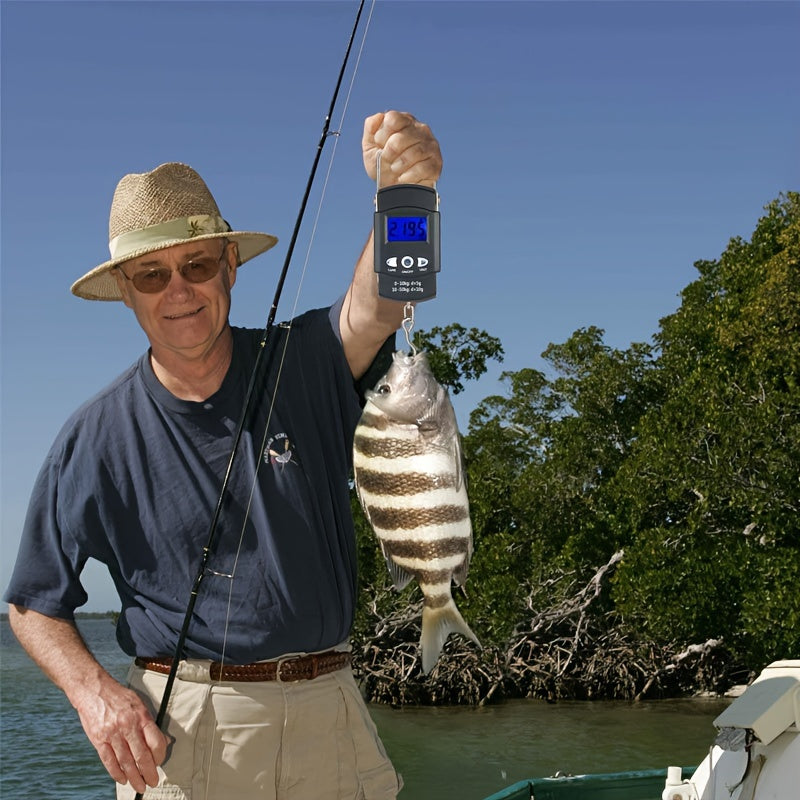 Electronic Portable Hand Scale, Mini Luggage Scale With Ruler, Fishing Bag Scale