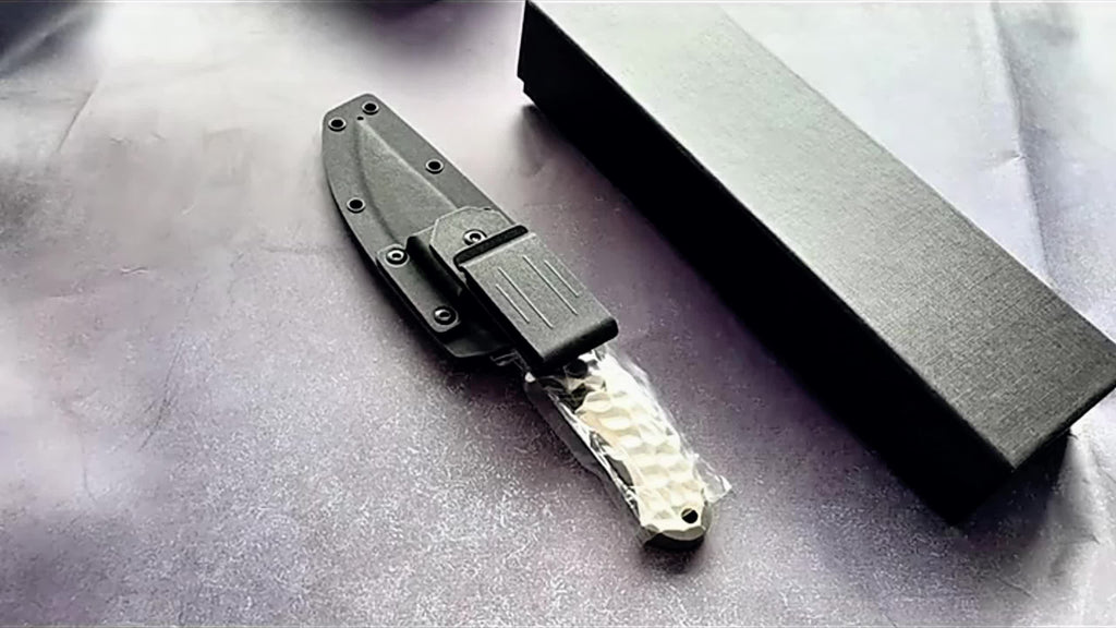 High Hardness Sharp Full Tang CNC Fixed Blade "Ice Goddess" Exquisite Sharp Quick Knife, Outdoor Portable Pocket Knife, Compact Cutting Tool, Camping, BBQ, Fruit Knife, Home Use, Hunting, Fishing, Men'S Gift, Collectible And