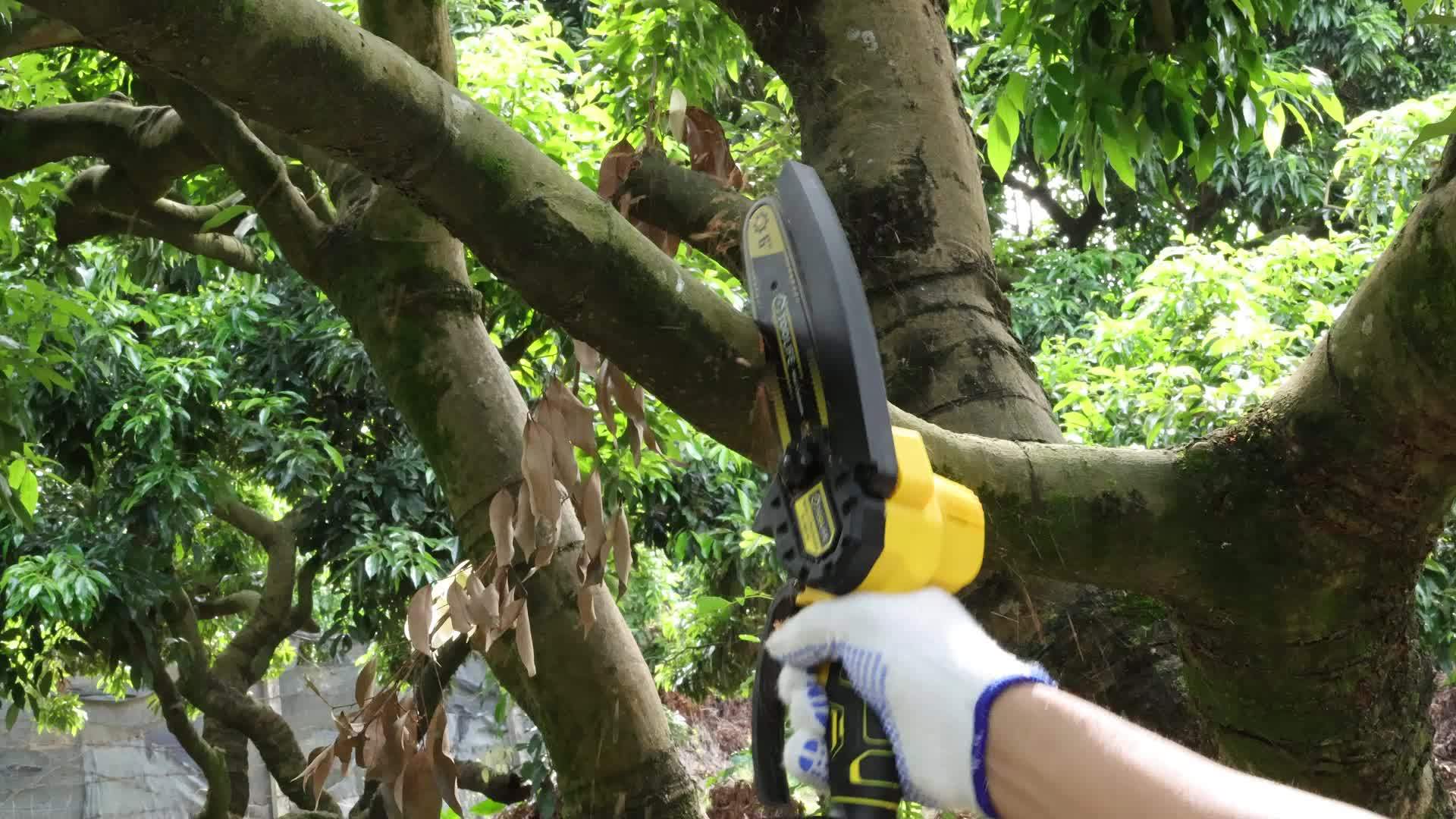 Mini Chainsaw Cordless, 6/12 Inch Handheld Electric Portable Power Chainsaw, 2 Rechargeable Batteries And Toolbox, Tree Trimming Wood Working & Cutting. Courtyard, Household, Survival Outdoor Tools. Gardening Supplies & Equip