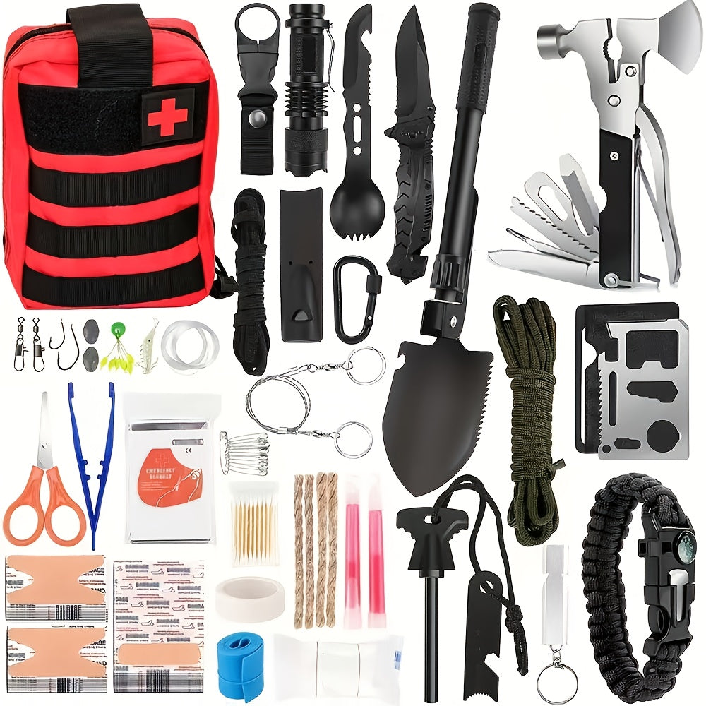 20pcs Insulation Blankets, 158pcs Of Professional Survival Equipment, Used For Emergency Situations, Hiking, Outdoor Activities, And Disaster Preparedness Survival Equipment, Life-saving Kits, And First Aid Kits