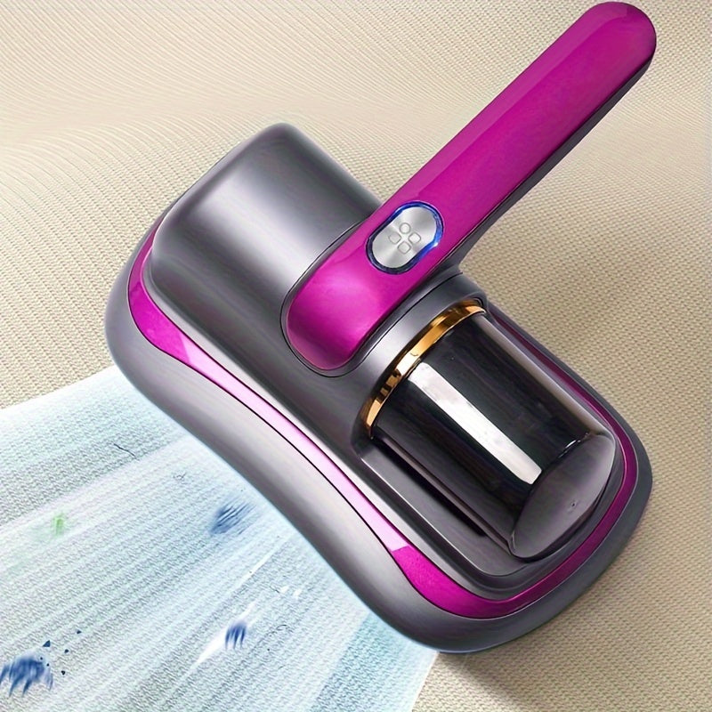 1pc Rechargeable Cordless Handheld Bed Vacuum Cleaner - Personal Care Electronics with Super Suction Power, UV Light, Washable Filter, 36V USB Powered, Deep Cleaning for Beds, Sofas, Pet Hair, Carpets - Includes 18650 Battery