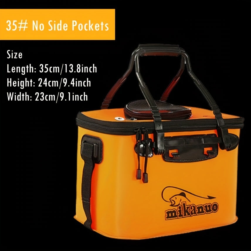 Large Volume No Pump Portable EVA Fishing Bag, Collapsible Live Fish Box, Multi-Functional Folding Camping Water Container Pan Basin, Fishing Tackle Storage