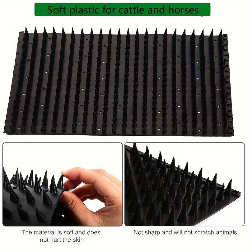 Durable Rubber Animal Grooming Brush - Multi-Species Scratch Itch Relief Tool for Cows, Horses, Sheep, Cats & Cattle - No Battery Needed Farm & Pet Use