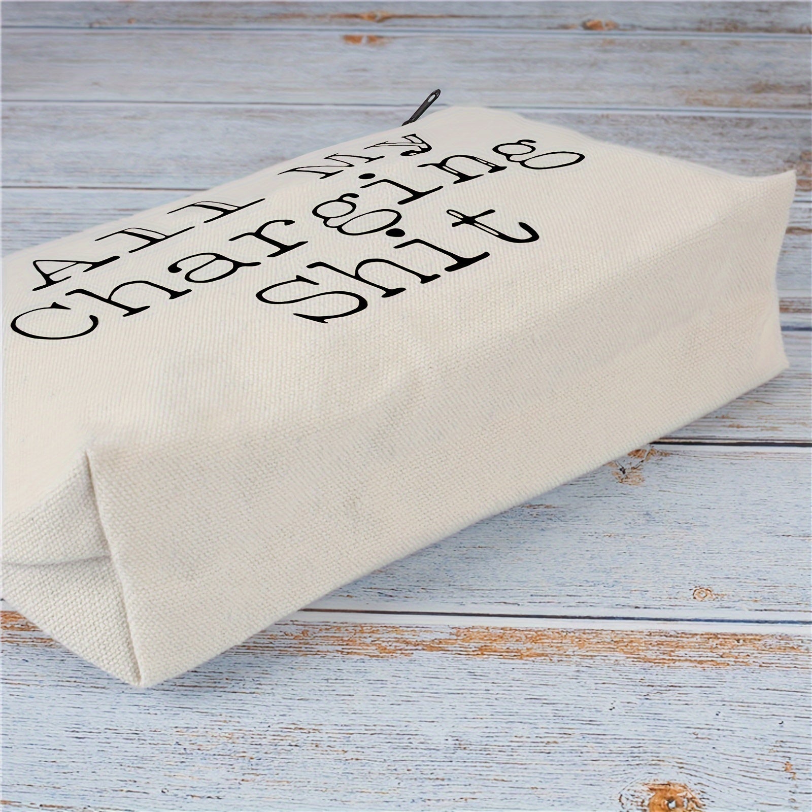 Funny 'All My Charging Sh*t' Canvas Zipper Pouch - Cord Organizer for Electronics & Phones, Non-Waterproof