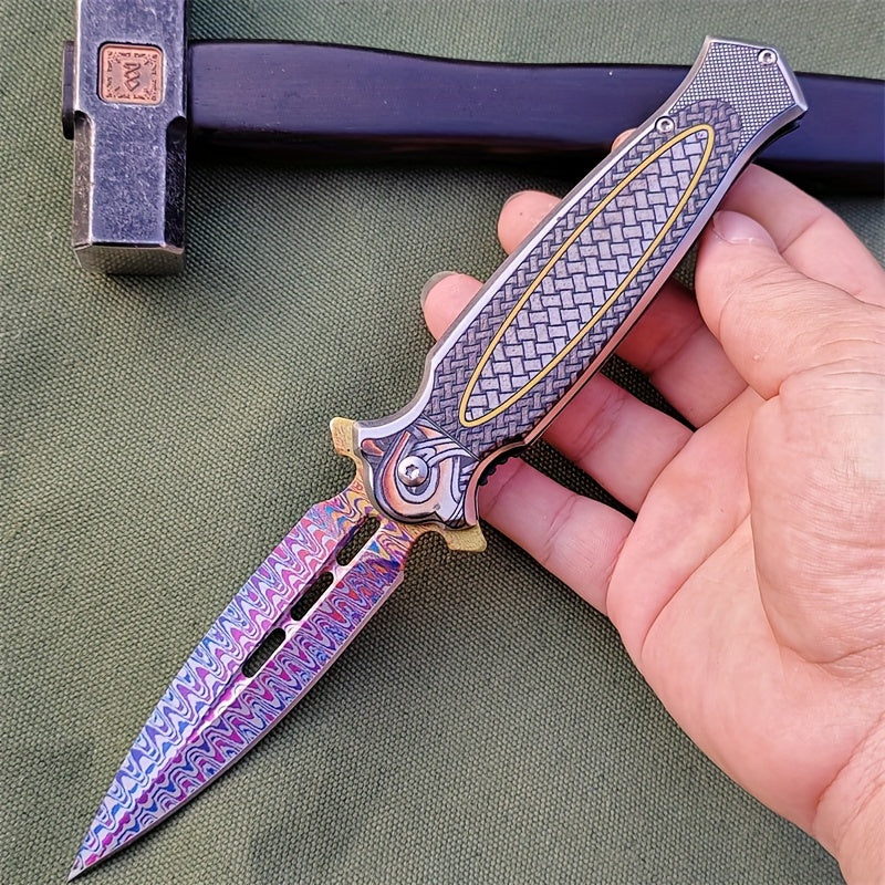 Noble high hardness carry a color fan pocket knife collection folding knife ultra-sharp portable knife one multi-functional household fruit knife