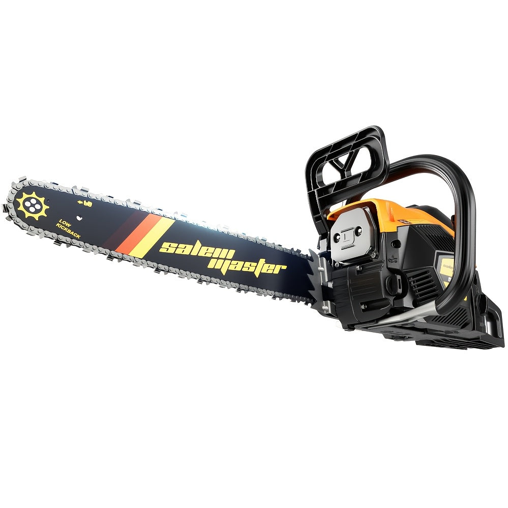 54.6cc 20-Inch Gasoline Chainsaw with 2-Stroke Engine, Automatic Lubrication & Ergonomic Handle - Heavy-Duty Metal Construction for Efficient Wood Cutting & Tree Trimming - Ideal for Outdoor Garden, Farm, Home Use - Perfect F