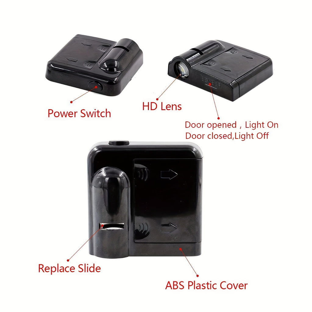 Arm Skull Finger Pattern Car Door Welcome Projector LED Shadow Light, Arm Skull Finger Car Accessories, Arm Skull Finger Gifts, Skull Skeleton Bone Middle Finger, Car Welcome Lights, Christmas Car Decoration, Suitable for All