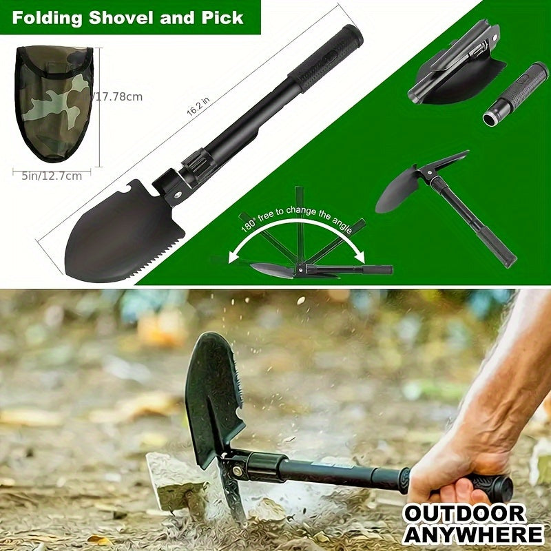 Survival Kit" of Professional Survival Equipment And Devices Outdoor Multifunctional Tools. Suitable for Male Fathers And Husbands Who Enjoy Camping And Outdoor Adventures