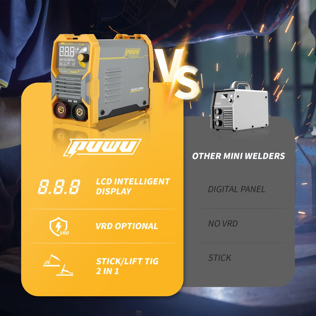 135A 110V Stick/Lift TIG 2-in-1 Welder Dc Inverter Welder With LCD Digital, Thermal Protection, Electrodes, Hot Start Portable MMA Arc/Lift TIG Welder