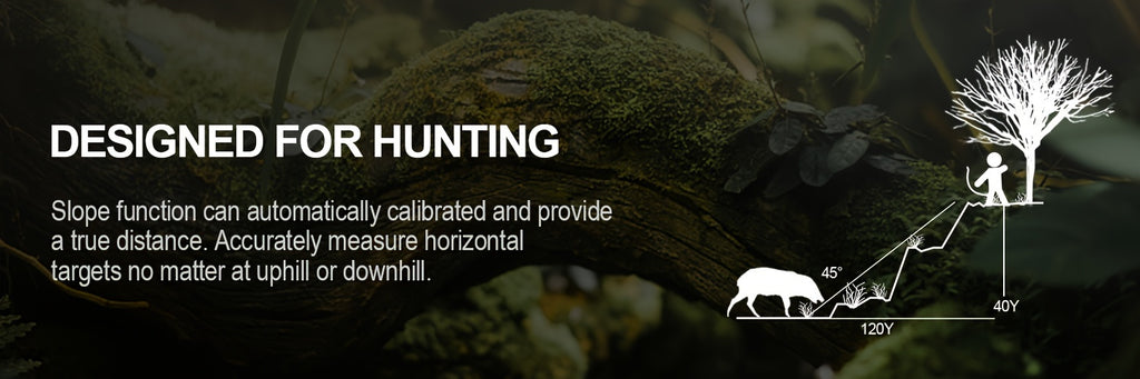 JIEHOME Golf & Hunting Laser Rangefinder with Slope - 765 Yd High-Precision Laser Distance Meter, Flag Lock Vibration, 6X Magnification, Slope/Angle/Speed/Distance Mode, Rechargeable, Lightweight for Golf Course & Outdoor Hun