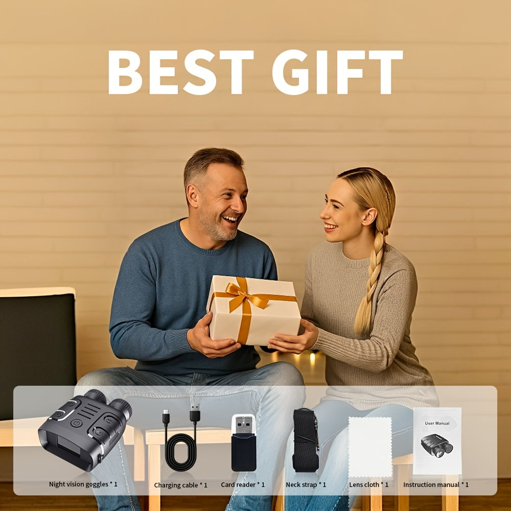 NovaLens 1080P Night Vision Binoculars Goggles HD 10X Zoom, Day/Night Use 800m Range, Photo/Video Recording for Hunting/Fishing/Camping with 2.4" Screen -Outdoor Survival Gear, Perfect Gift for Men Ideal for Wildlife Observat