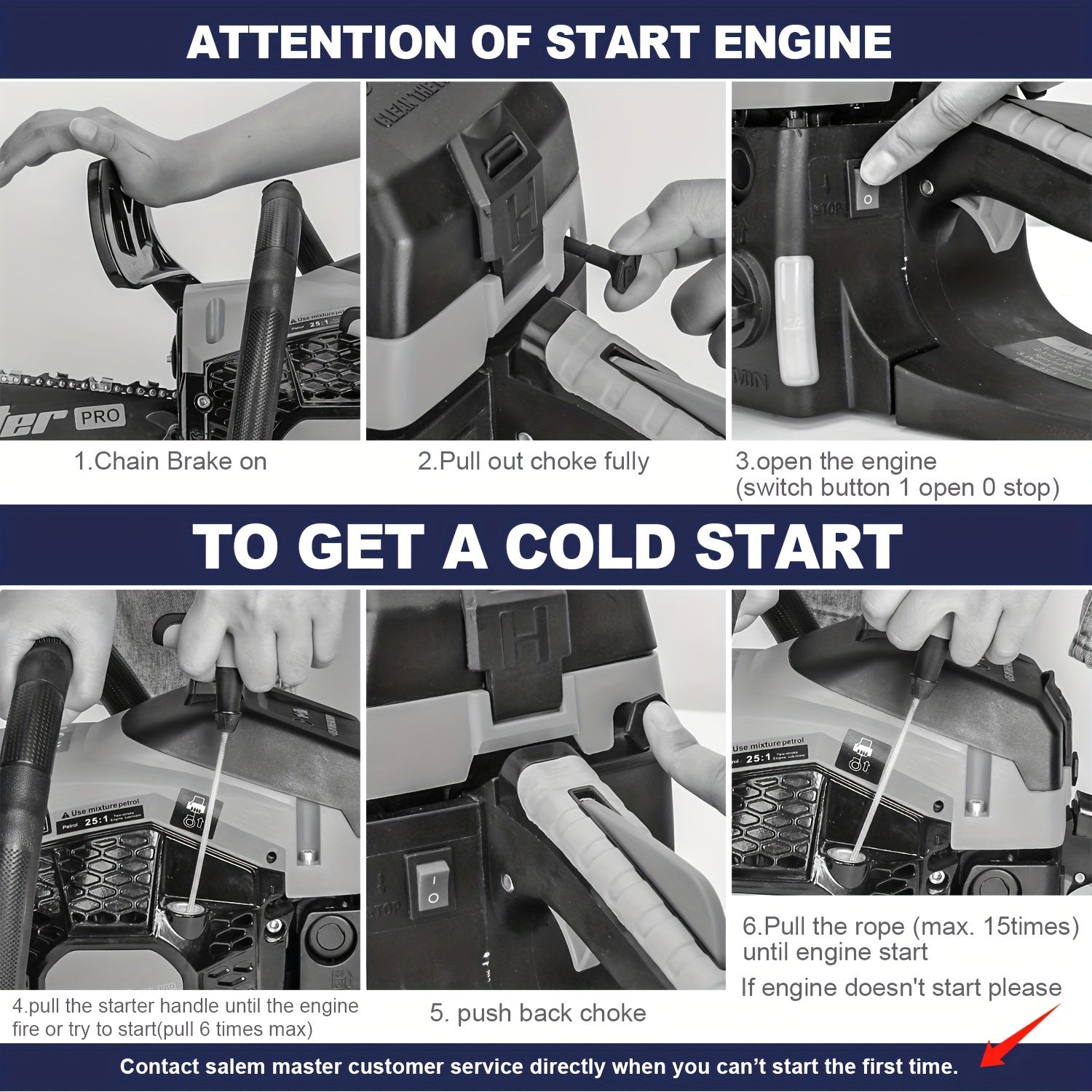 Gas Chainsaw 20 Inch 62CC 2-Stroke Cordless Chainsaw For Farm/Garden/Ranch/Wood