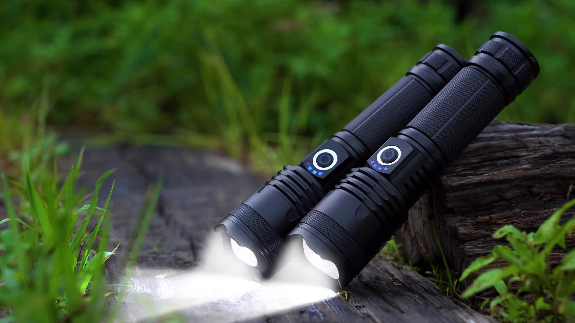 LYLTING 800-1200 High Lumens, Rechargeable Super Bright Flashlights with 5 Modes, Durable Aluminium Alloy Camping Gear And Equipment, Survival Tools, Hunting Torch for Man, Flashlight for Home Camping Hiking Emergency(2pcs/1p