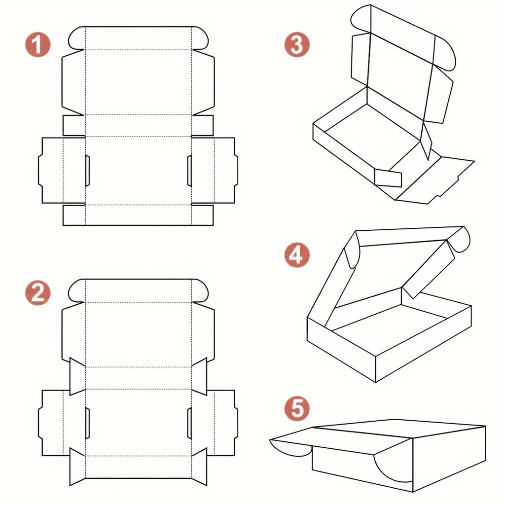 50pcs Brown Corrugated Mailer Boxes, 5.91x3.94x1.57inch, Triple Layer Extra Hard, Lid Included for Shipping Crafts, Electronics, Fragile Items - No Odor, Ideal for Small Businesses and Gift Packaging, Shipping Supplies | Neut