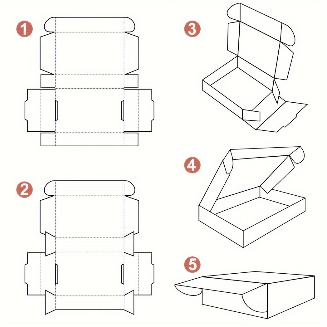 50pcs Brown Corrugated Mailer Boxes, 5.91x3.94x1.57inch, Triple Layer Extra Hard, Lid Included for Shipping Crafts, Electronics, Fragile Items - No Odor, Ideal for Small Businesses and Gift Packaging, Shipping Supplies | Neut