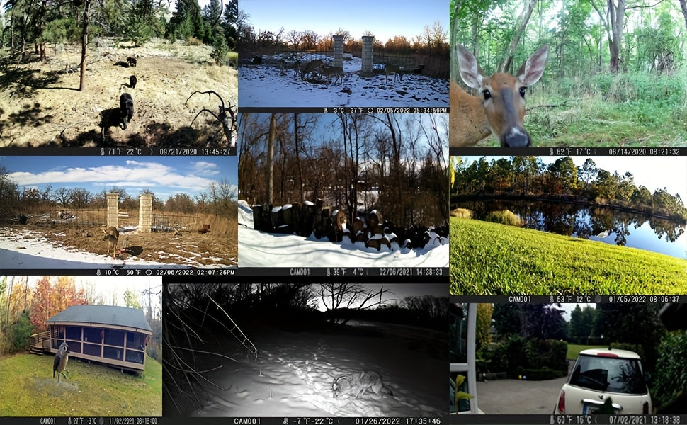 Trail Camera, 4K 48MP Game Camera, 0.2S Trigger Motion Activated, Hunting Camera with Night Vision IP54 Waterproof 2.0''LCD 120°Wide Cam Lens for Outdoor Scouting Wildlife Monitoring Home Security, Gift for Men, Trail Camera