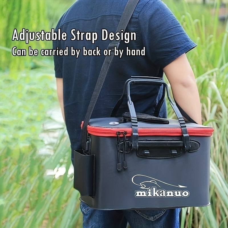 Large Volume No Pump Portable EVA Fishing Bag, Collapsible Live Fish Box, Multi-Functional Folding Camping Water Container Pan Basin, Fishing Tackle Storage