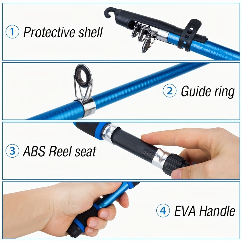 Travel Telescopic Fishing Rod: Enjoy Fishing Anywhere With This Lightweight Glass Fiber Fishing Rod