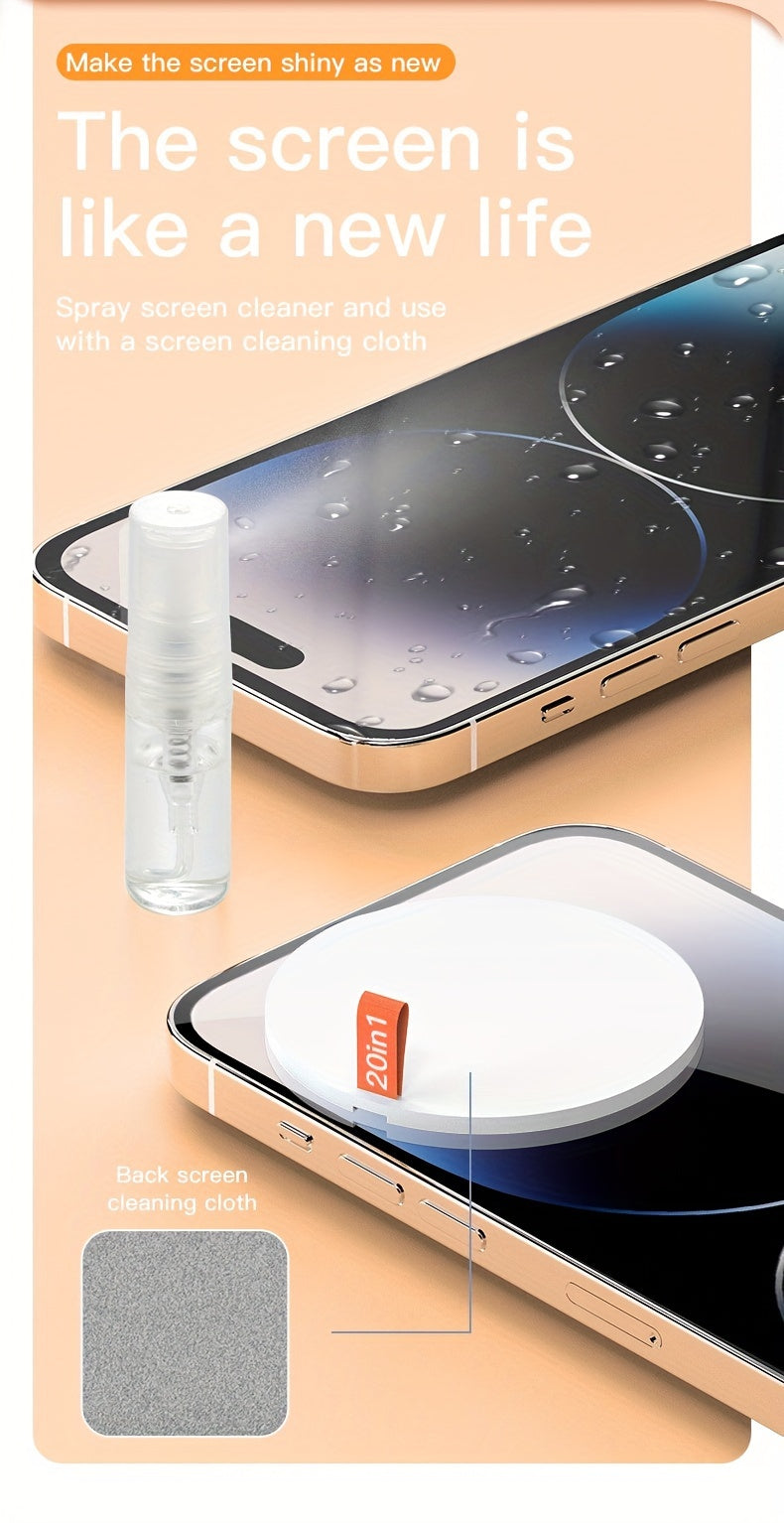 HOTU 20-in-1 Electronics Cleaning Kit - Multi-Function Brush Set for Cameras, Smartphones, Laptops, Tablets & Earbuds