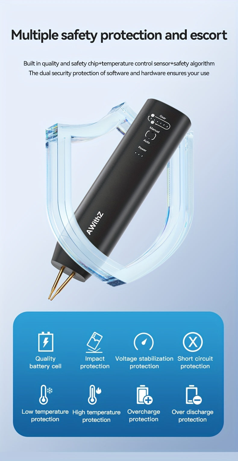 Portable Handheld Spot Welder Kit with 18650 Lithium Battery - USB Rechargeable, Ideal for Nickel Sheets & DIY Projects