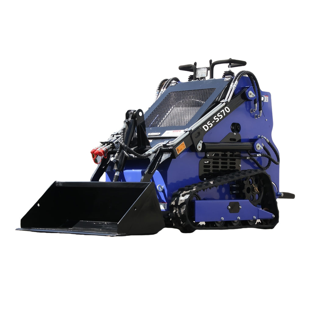 Free Shipping 23HP Stand-On Skid Steer Loader with Dual Bars, Radiator, Two Attachments, Tracks, EPA Engine for Tough Terrain and Garden Maintenance - Digger US Warehouse, Agricultural Machinery, Construction Equipment, Rugge