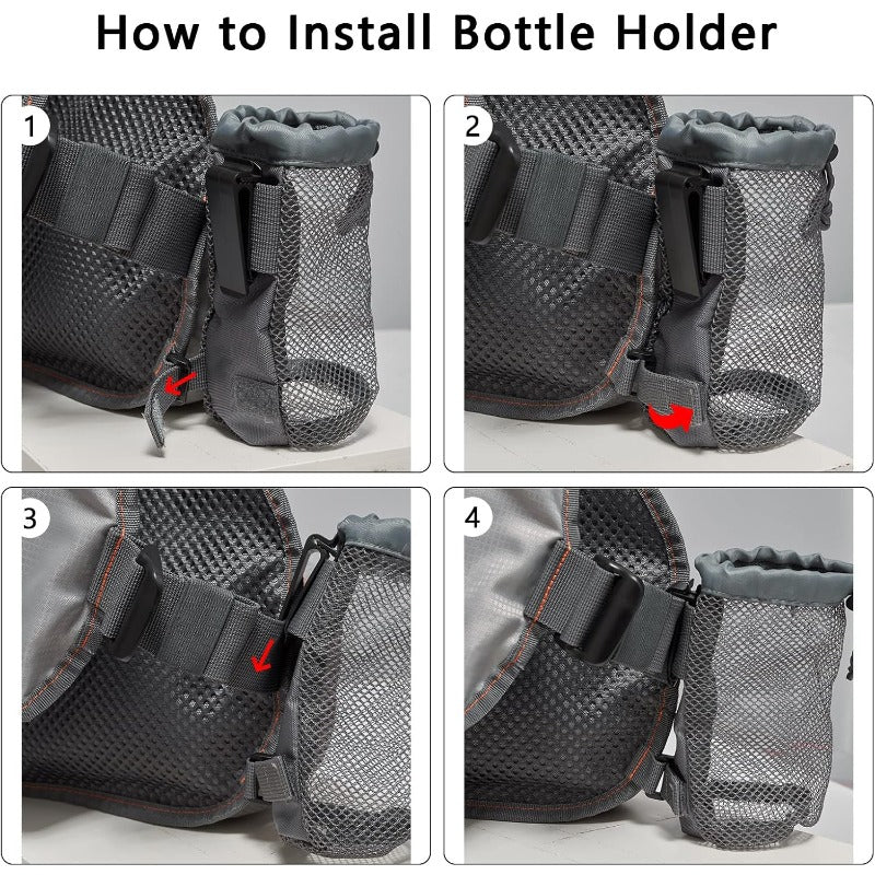 Men's & Women's Heavy-Duty Fly Fishing Vest with 18-Pocket System, Hydration Compatible, Adjustable Padded Back & Waist Straps, Rod Holder & Net Slot - Lightweight Mesh for Trout, Salmon, Pike, Bass (Grey/Green/Tan) - Fly Ves