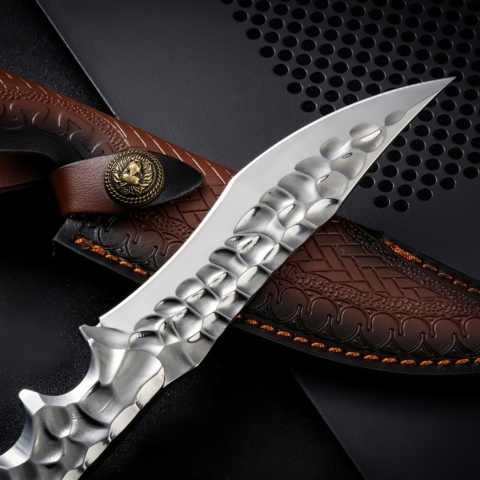 High Hardness Sharp Full Tang CNC Fixed Blade "Ice Goddess" Exquisite Sharp Quick Knife, Outdoor Portable Pocket Knife, Compact Cutting Tool, Camping, BBQ, Fruit Knife, Home Use, Hunting, Fishing, Men'S Gift, Collectible And