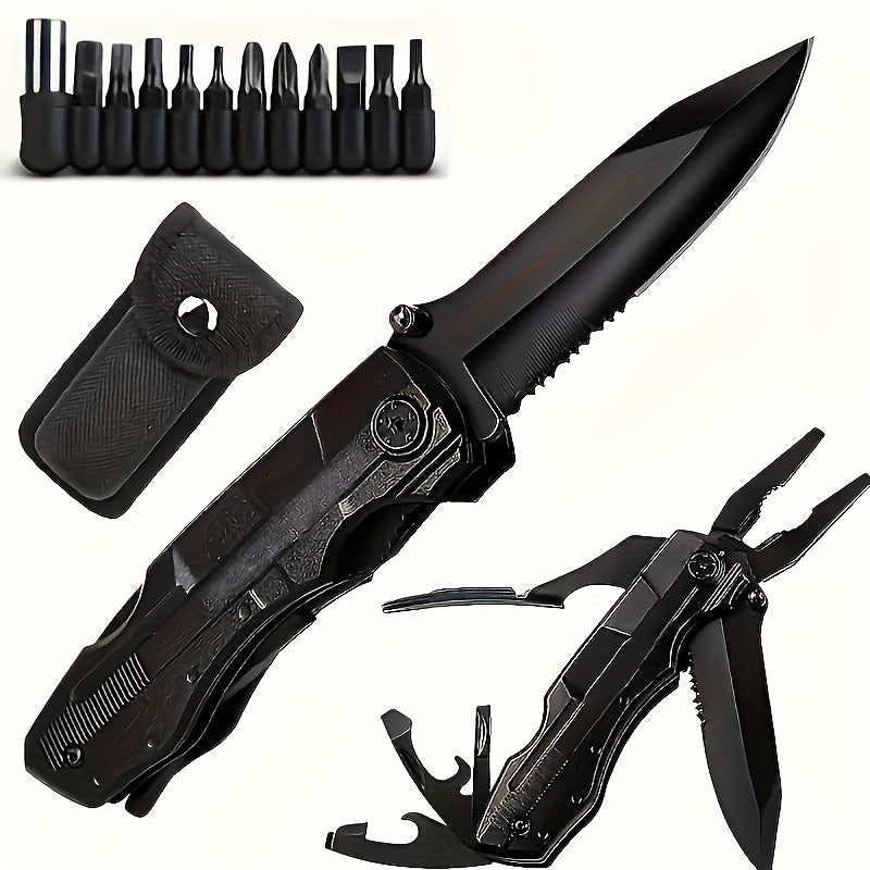 Multi-tool Pocket Knife 16 In 1 With Saw Blade, Blade, Pliers, Screwdriver, Bottle Opener, Folding Knife, Camping, Outdoor Survival Knife, Emergency Use, The Perfect Gift For Men And Dads