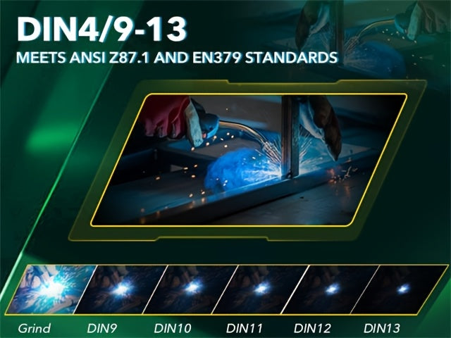 Welding Helmet Auto Darkening Welding Hood With Light True Color 1/1/1/2 Top Optical Clarity Wide Shade 9-13 Welder Helmet Welding Mask With Grinding