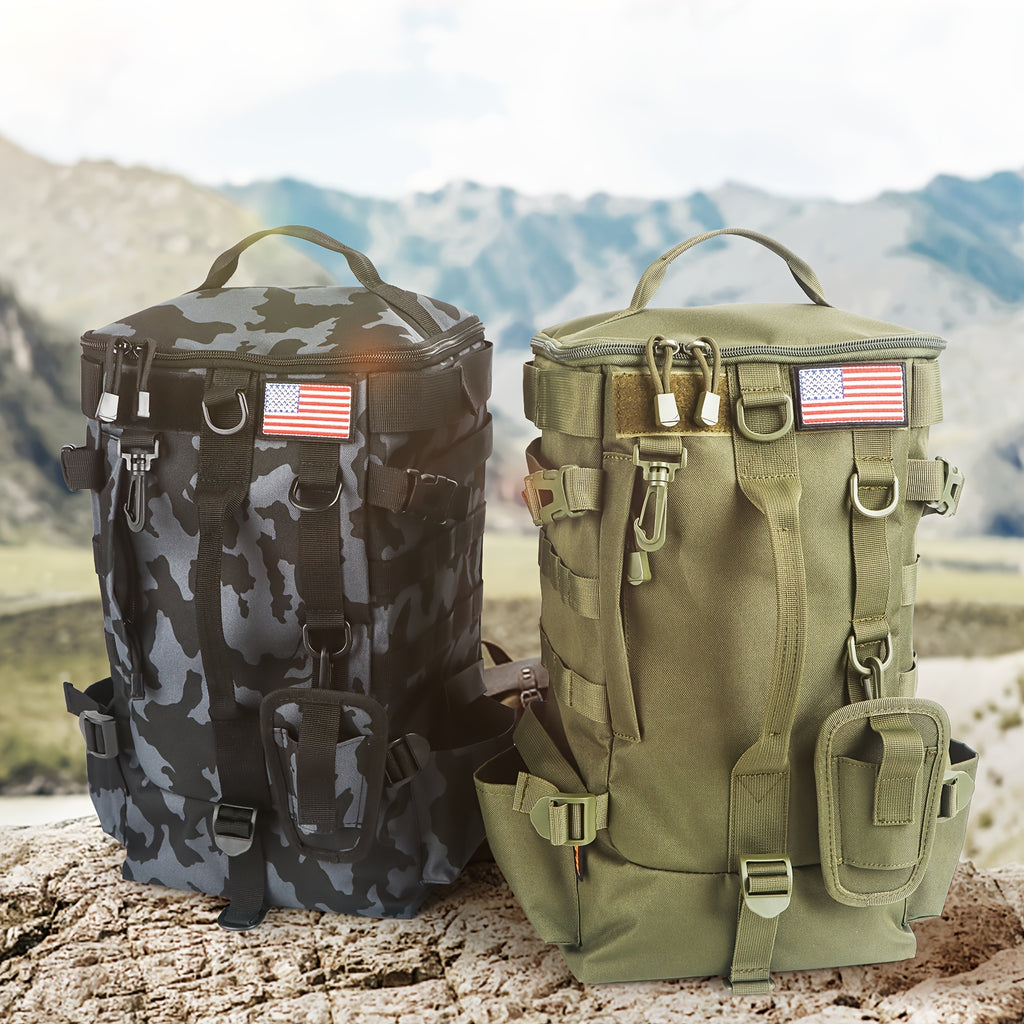 YVLEEN Fishing Tackle Backpack with Rod Holders, Large Tackle Box Bag & Fishing Tackle Backpack for Fishing, Camping, Hiking, Backpack Fishing Tackle Bag, Fishing Gear And Equipment Tackle Box, Fishing Backpack High Quality,