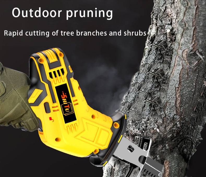 Lithium Electronics, Electric Cordless Saw, Cordless Saw Blade, Cordless Reciprocating Saw, Suitable For Home And Outdoor Use, Suitable For Electric Reciprocating Saw, Cutting Trees, PVC, Thin Wood Boards And Soft Metal Wood.