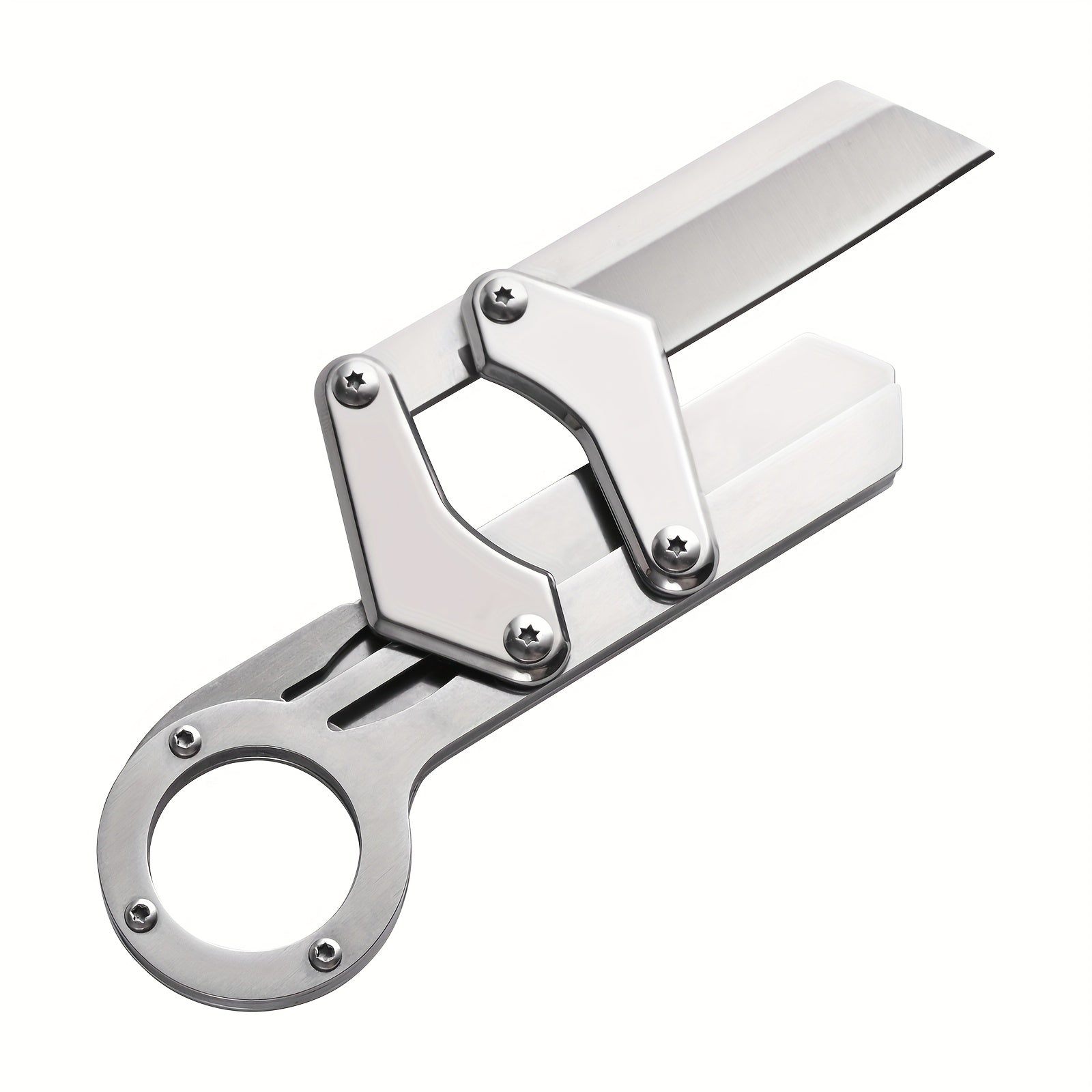 1pc, Multifunctional Folding Knife, Stainless Steel Pocket Knife, Creative Transforming Knife, Outdoor Survival Knife, Tactical Pocket Knife For Men Gifts