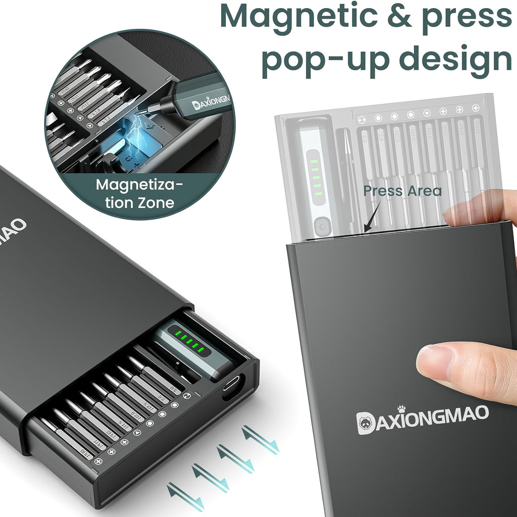 Electric Screwdriver, 70-in-1 Screwdriver Set, Mini Electric Screw, Precision Screwdriver Set, Rechargeable Portable Repair Tool Kit For Electronics Laptops, Glasses, Clocks