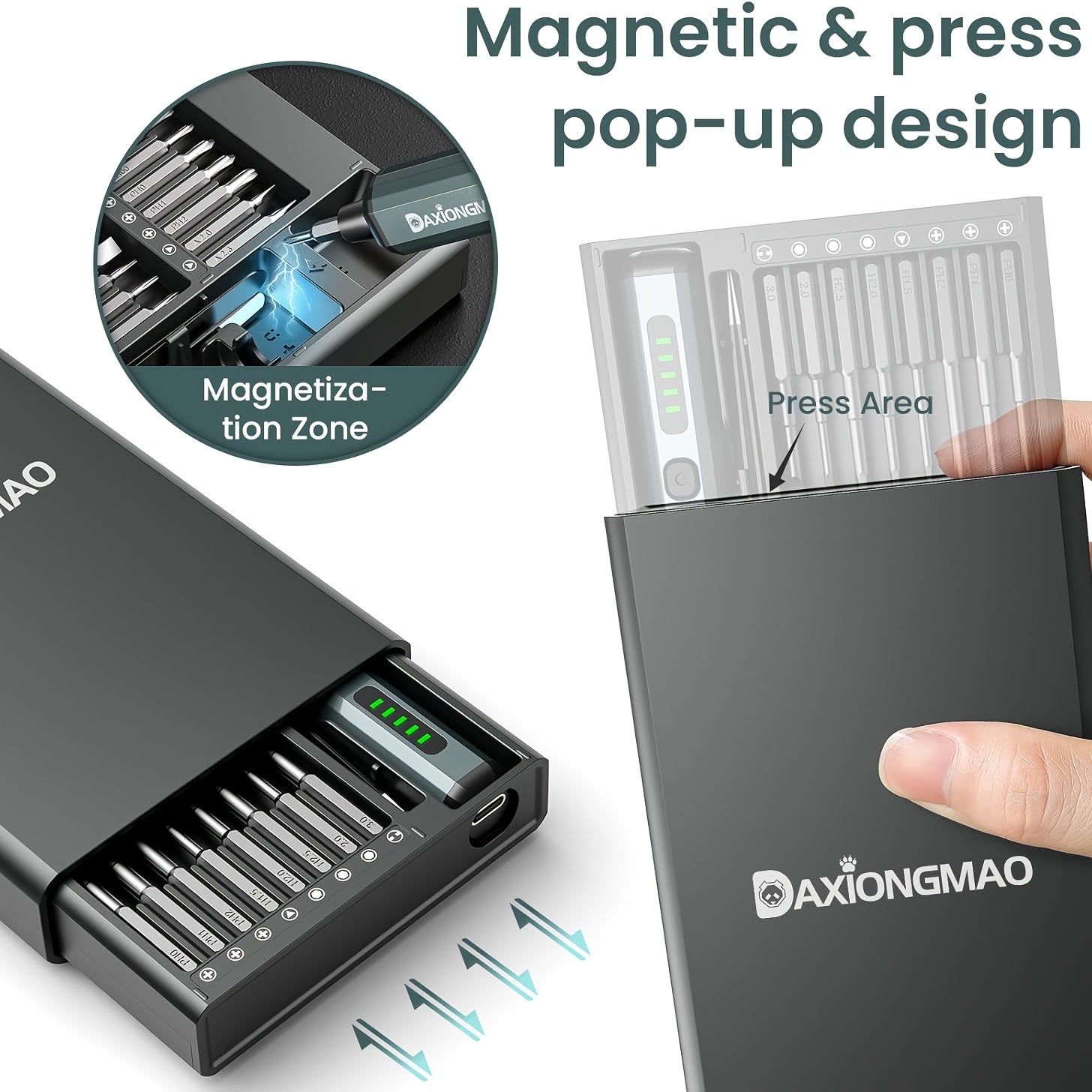 Electric Screwdriver, 70-in-1 Screwdriver Set, Mini Electric Screw, Precision Screwdriver Set, Rechargeable Portable Repair Tool Kit For Electronics Laptops, Glasses, Clocks