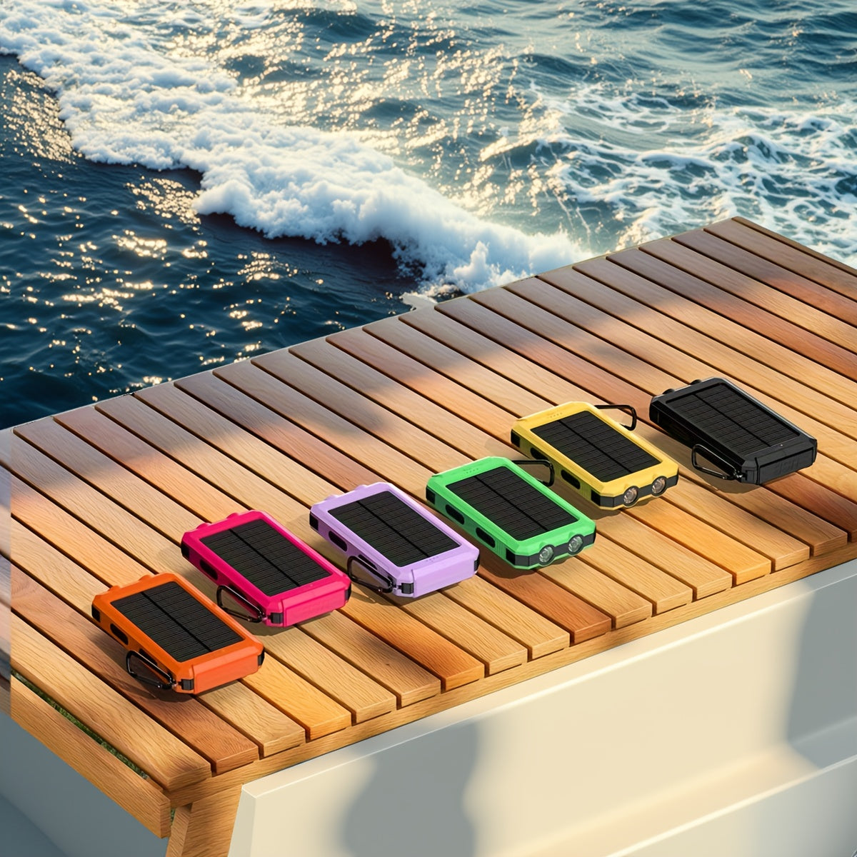 10000mAh/20000mAh Solar Powered Power Bank with Flashlight/USB/Type-C/Micro Interface/compass for Mobile Digital Electronics Devices, Durable and Long-lasting, Travel Camping, LED Flashlight, Hiking Buckle. The Best Gift for