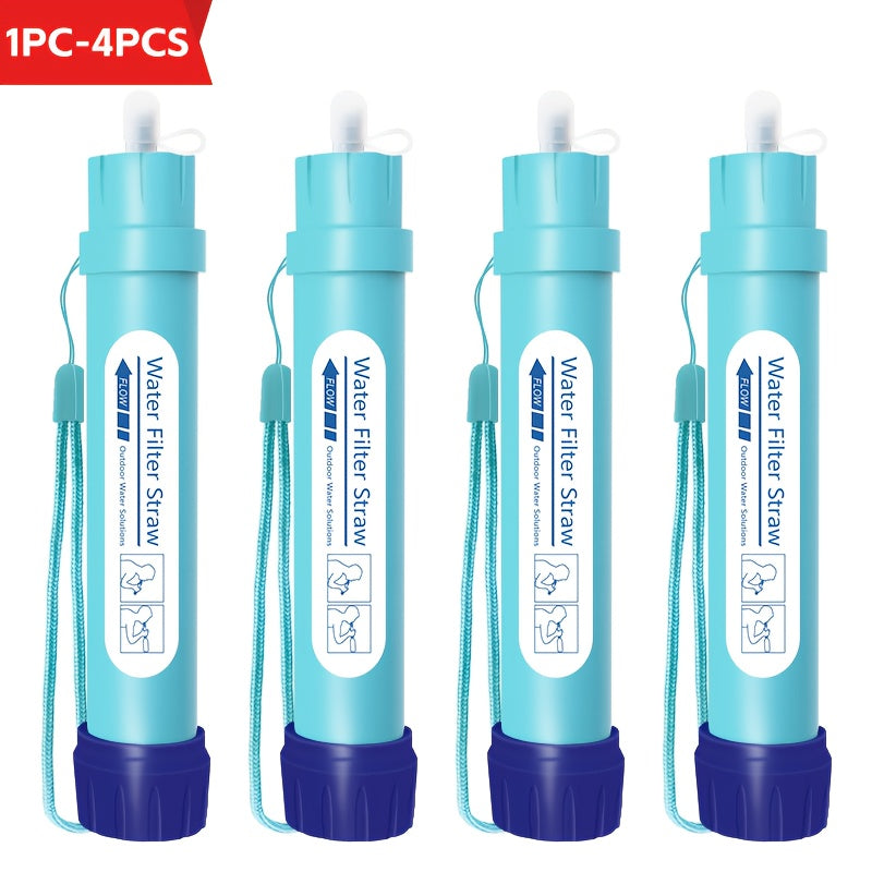 1pc/2pcs/3pcs/4pcs,Personal Water Filter Straw Mini Water Purifier Survival Gear for Hiking, Camping, Travel and Emergency Preparedness