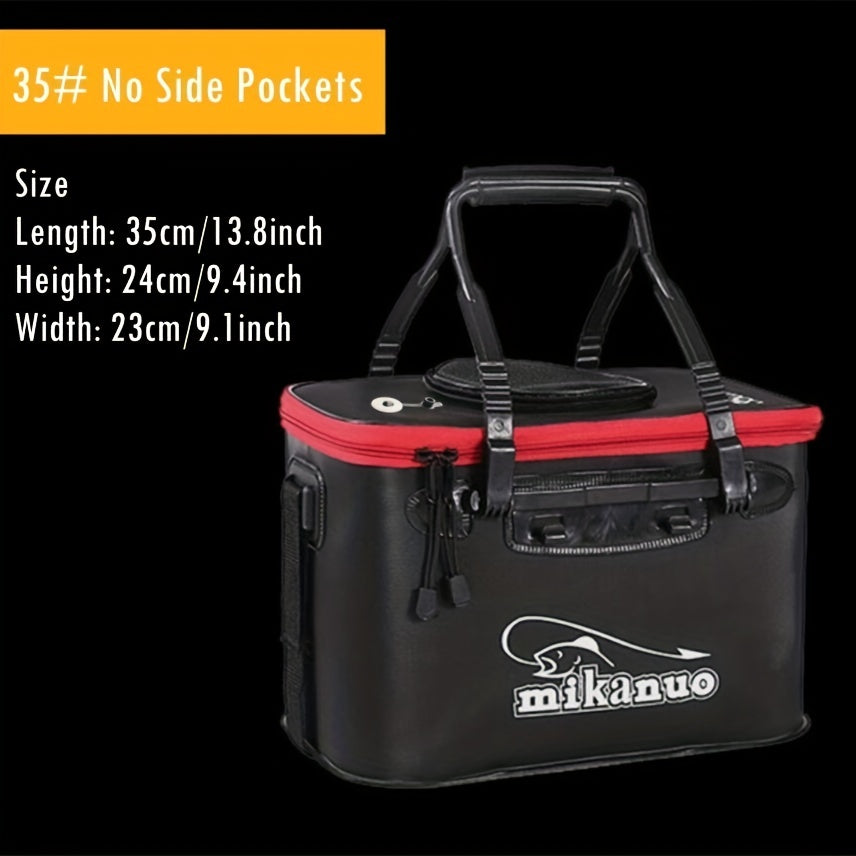Large Volume No Pump Portable EVA Fishing Bag, Collapsible Live Fish Box, Multi-Functional Folding Camping Water Container Pan Basin, Fishing Tackle Storage