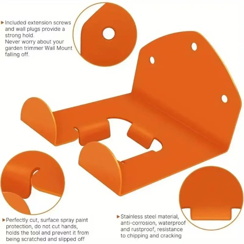 Heavy Duty Weeder Eater Hanger Support Wall-Mounted Lawn Mower Rack Trimmer Shelf Garage Organizer Garage Storage Hanger