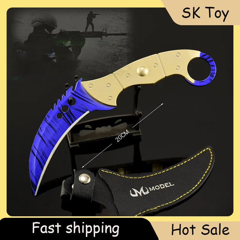 GO'S Game Peripherals Melee Serrated Claw Knives Safety: Unedged Tactical Knives Holsters Version Toy Sword Collections Ornament